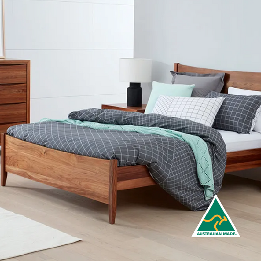 Bolton Bedroom Suite in solid Tasmanian Blackwood available at Make Your House A Home. Furniture Store Bendigo. Astra Australian Made Timber Furniture.