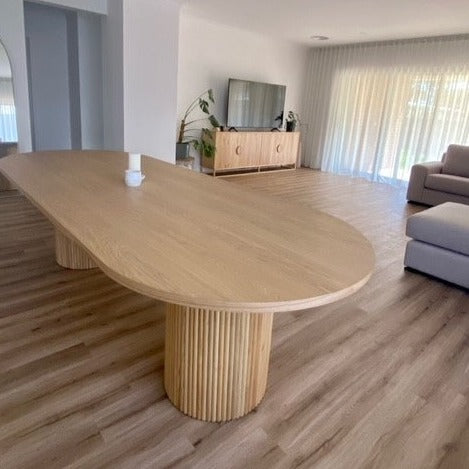 Benjamin Ripple Oval Dining Table by GlobeWest from Make Your House A Home Premium Stockist. Furniture Store Bendigo. 20% off Globe West. Australia Wide Delivery.
