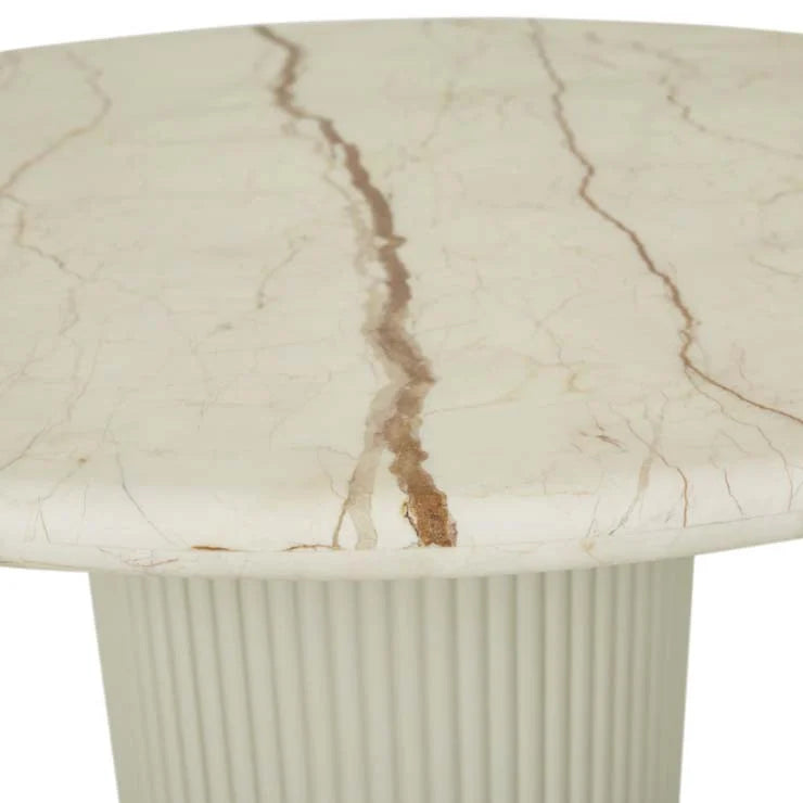 Benjamin Ripple Marble Dining Table by GlobeWest from Make Your House A Home Premium Stockist. Furniture Store Bendigo. 20% off Globe West. Australia Wide Delivery.
