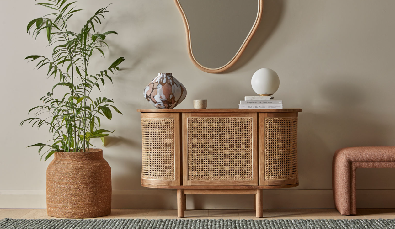 Willow Curve Small Buffet by GlobeWest from Make Your House A Home Premium Stockist. Furniture Store Bendigo. 20% off Globe West Sale. Australia Wide Delivery.