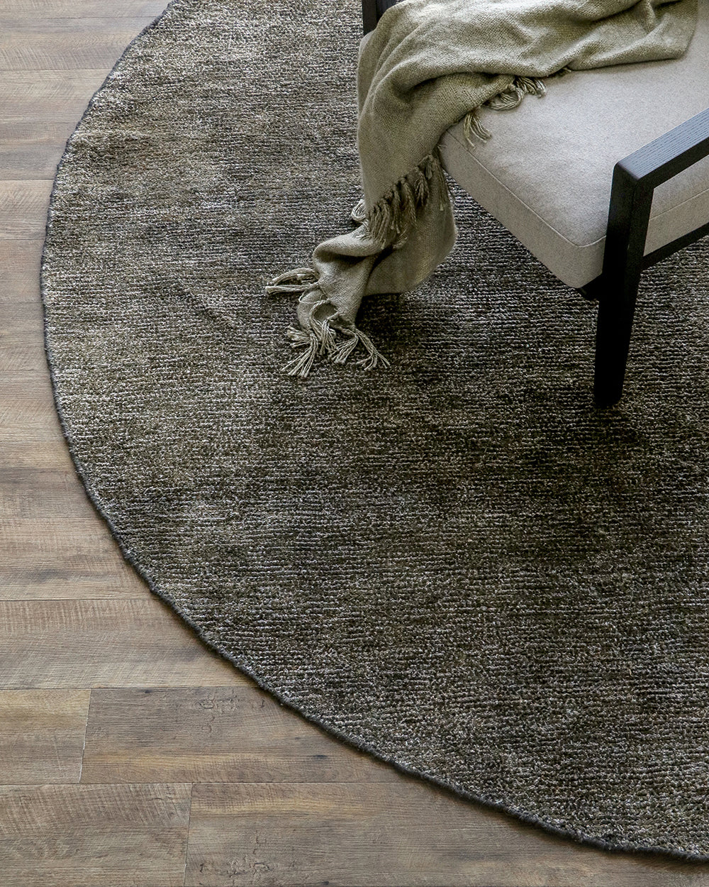 Anchorage Gravel Round Rug from Baya Furtex Stockist Make Your House A Home, Furniture Store Bendigo. Free Australia Wide Delivery. Mulberi Rugs.