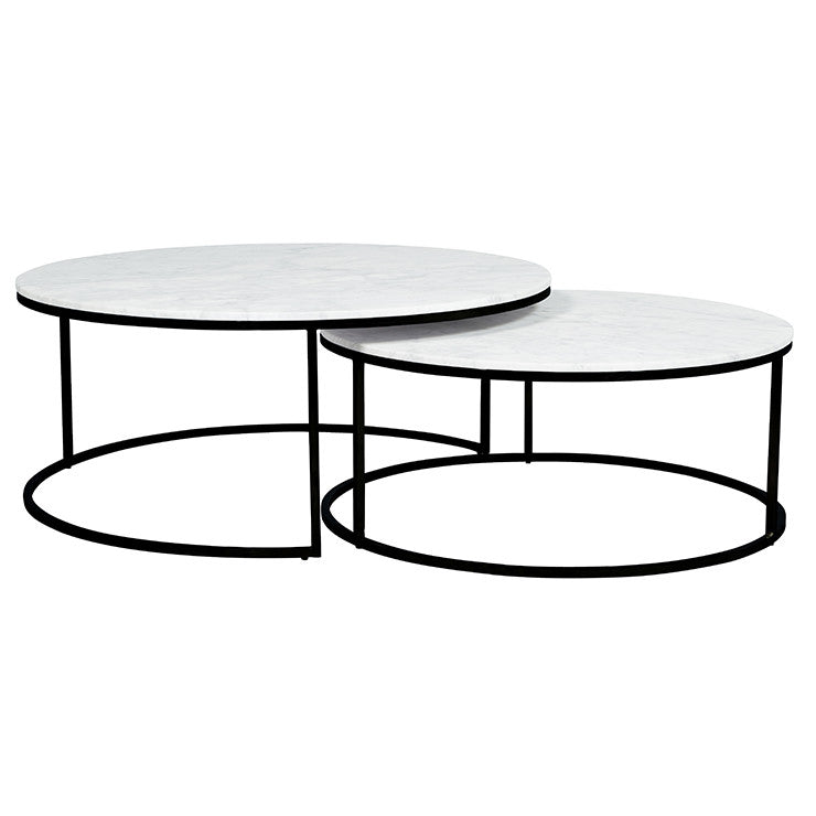 Elle Round Marble Nest Coffee Tables by GlobeWest from Make Your House A Home Premium Stockist. Furniture Store Bendigo. 20% off Globe West Sale. Australia Wide Delivery.