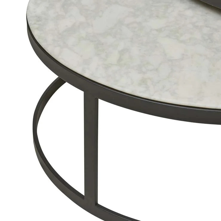 Elle Flat Metal Nest of 2 Coffee Tables by GlobeWest from Make Your House A Home Premium Stockist. Furniture Store Bendigo. 20% off Globe West Sale. Australia Wide Delivery.