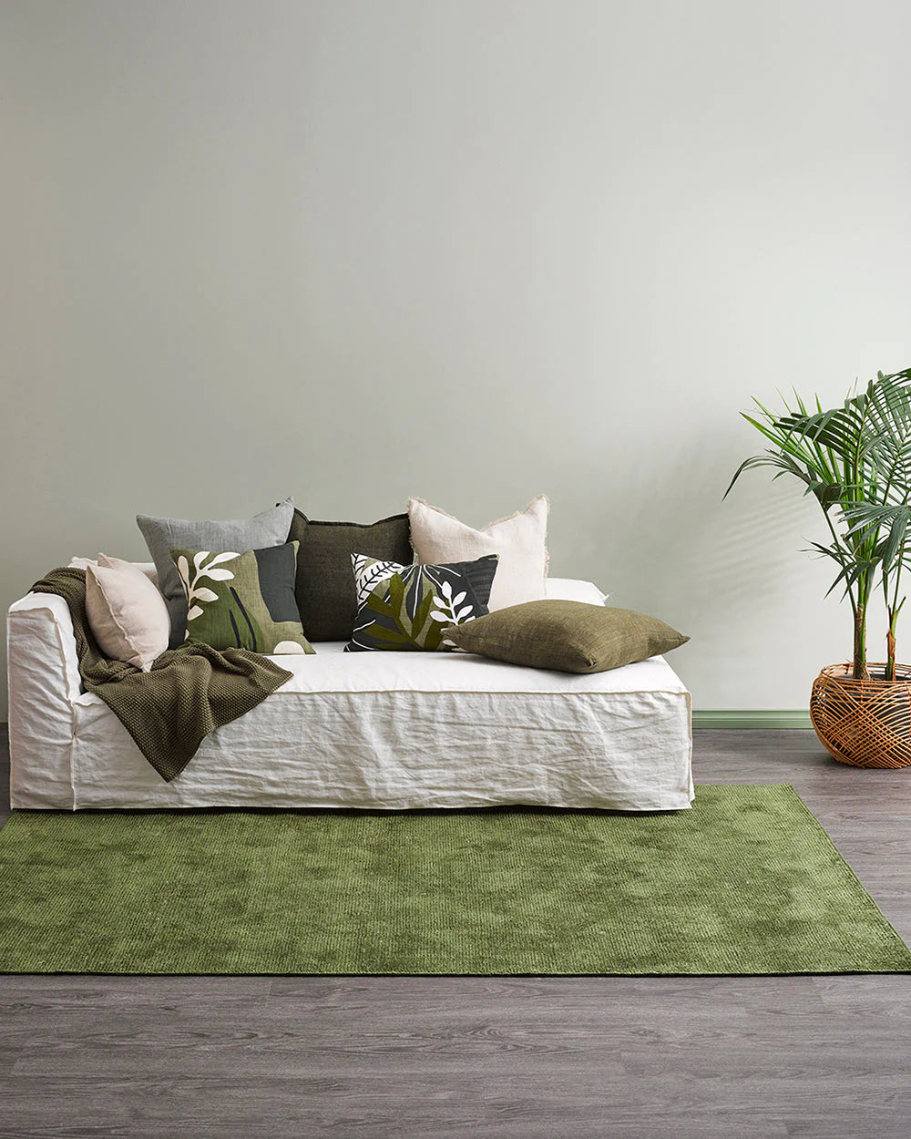 Orakei Leaf Green Outdoor Floor Rug from Baya Furtex Stockist Make Your House A Home, Furniture Store Bendigo. Free Australia Wide Delivery.