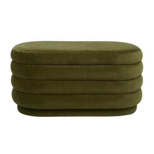 Kennedy Ribbed Oval Ottoman by GlobeWest from Make Your House A Home Premium Stockist. Furniture Store Bendigo. 20% off Globe West Sale. Australia Wide Delivery.